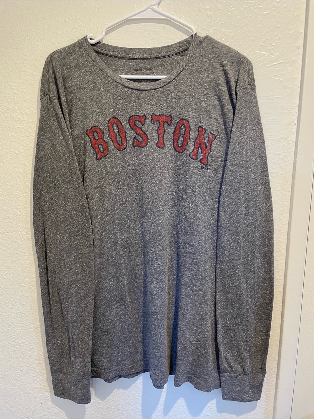 Boston Red Sox Majestic Threads Heather Gray Long Sleeve Tee Men's XL ⚾️